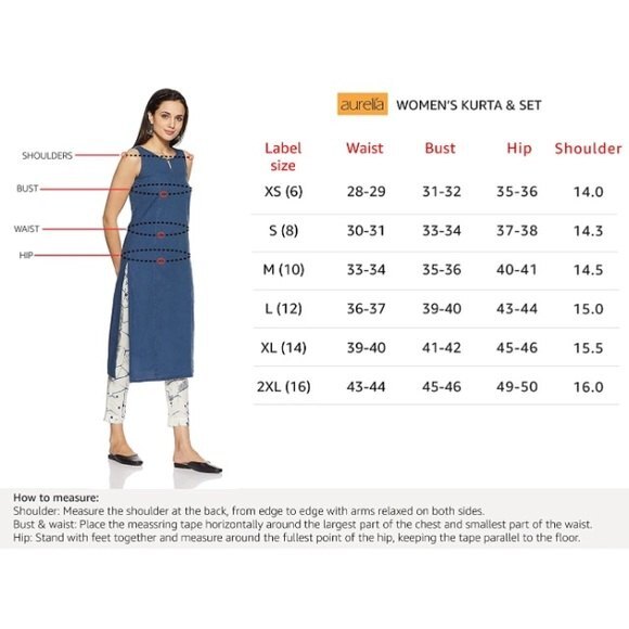 Aurelia XXL Kurta Sleeveless Pink Blue Pattern Indian Attire 100% Cotton - Picture 13 of 13